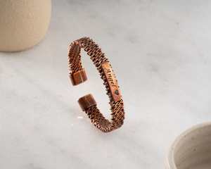 Bracelets magnétiques en cuivre pur tissé Energinox pour la guérison, anneaux magnétiques bien-être, ensembles de bracelets en cuivre - Product Image 4