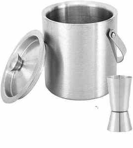 Seau à glace doré durable avec poignées, panier de rangement pour boissons fraîches, refroidisseur de glaçons pour fêtes intérieures - Product Image 2