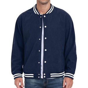Fabric Studio Eco-Friendly Breathable Color Block Contrast Varsity <b>Jacket</b> <b>Men</b> Cotton/Nylon Blend Bold Panel Design <b>Baseball</b> - Product Image 3