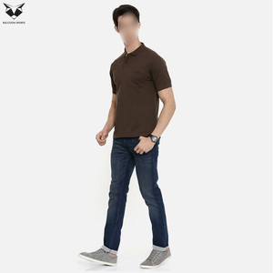 เสื้อโปโลชายสีน้ำตาล แขนสั้น ผ้าฝ้ายอ๊อกซ์ฟอร์ด สีพื้น ดีไซน์กระเป๋าเสื้อ สวมใส่สบาย ทรงปกติ ไซส์ใหญ่ เสื้อยืดโปโลชาย - Product Image 1