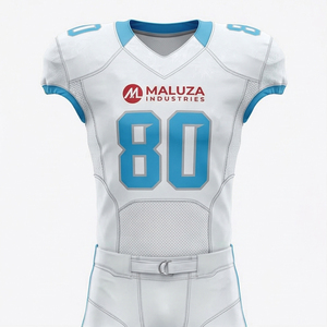 Conjunto de Uniforme de Fútbol Americano Sublimado Personalizado, Manga Corta, Transpirable, con Costuras Reforzadas, Equipación Personalizada para Equipos - Product Image 1