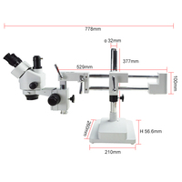 3.5X-180X Microscopic Carving Industrial Stereo Zoom Microscope for Inspection Repair