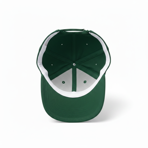 Gorra de Béisbol Verde de 6 Paneles con Rayas Blancas en Contraste, Unisex, Ajustable, Estilo Casual, para Adultos - Product Image 3