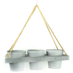 Soporte para Macetas Colgante de Metal de Primera Calidad con un Elegante Tema Natural para Decoración del Hogar y Jardín - Product Image 1