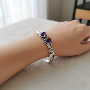 Handmade Gemstone Cuff <b>Bangle</b> Wholesale Ethnic Stone Bracelet Bulk Fashion Accessories Supplier - Product Image 6