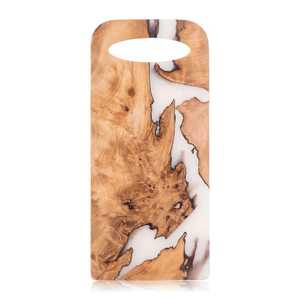 Planche de service haut de gamme en bois d'acacia et résine époxy bleu océan, avec poignée, style palette, pour charcuterie et plateau à fromages - Product Image 1