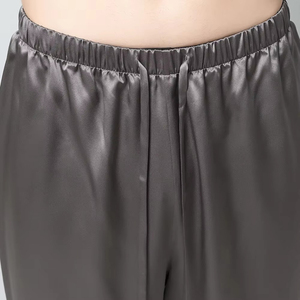 PHANTOM IMPEX Conjunto de Pijama de Satén 100% Algodón para Hombre, Manga Larga, Color Sólido, Ropa de Dormir de Lujo Transpirable con Bolsillos para Todas las Temporadas - Product Image 5