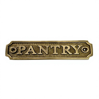 Plaque de porte en métal gravée à la main, style antique, décorative, vintage, rustique, pour la maison ou le bureau