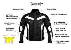 Nouvelle veste de moto pour homme en cuir, chaude, respirante, imperméable, anti-chute, pour motocross et course - Product Image 4