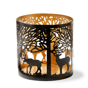 Forest Luminary <b>Small</b> Black Iron <b>Candle</b> Holders for Pillar Tealight & Votive <b>Candles</b> Christmas & Gifting <b>Candle</b> Votive Holders - Product Image 3