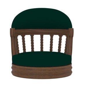 Ensemble de salle à manger moderne en bois massif, table ronde 5 pièces avec chaises rembourrées, meubles confortables pour la maison - Product Image 2