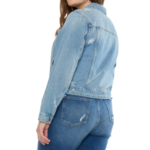 Chaqueta Vaquera para Mujer de Talla Grande al por Mayor, Tela Personalizable, Muestra Gratuita, la Mejor Calidad - Product Image 3