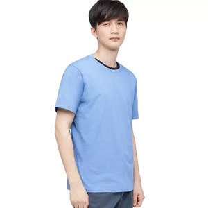 Camiseta Casual de Manga Corta con Cuello Redondo de Algodón Bordado con Logotipo Personalizado de Alta Calidad al por Mayor para Hombre - Product Image 5