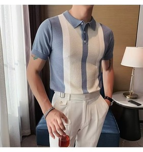 เสื้อโปโลชายแขนสั้นพิมพ์ลาย 3 มิติ ปี 2025 สไตล์เรียบง่าย ผ้าฝ้าย/โพลีเอสเตอร์ ทอเนื้อผ้าระบายอากาศได้ดี - Product Image 4