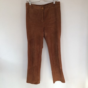 Pantalon en daim pour femme, taille haute, coupe évasée, mode décontractée haut de gamme, fournisseur en gros, usine, export sur mesure - Product Image 3