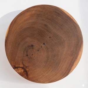 Taburete de madera maciza de Suar hecho a mano, mesa auxiliar de madera de Monkey Pod seca al horno, mesa auxiliar redonda con forma de reloj de arena para sala de estar - Product Image 3