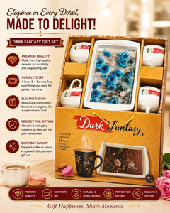 Luxury Marble Ceramic Coffee <b>Gift</b> <b>Set</b> 8-Piece Tea Cup & Snack Plates Box <b>Set</b> Custom Logo Printing Easy Clean Bakery Packaging - Product Image 3