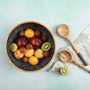 Direct From Manufacturer 4-Piece Eco-Friendly Vintage Handcrafted Wooden Salad/Serving Bowl and <b>Platter</b> Set Very Cheap Price! - Product Image 4