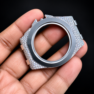 Lunette de montre personnalisée sertie de diamants, boîtier de remplacement pavé de diamants, composant de luxe pour l'amélioration du style des montres haut de gamme - Product Image 2