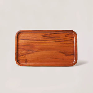 Nueva Bandeja de Café de Madera Maciza Natural, Estilo Moderno Indio, Ecológica, Apta para Lavavajillas, Personalizable, de Alta Calidad - Product Image 1