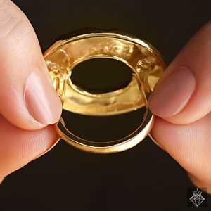PRAO Gold Plated <b>Statement</b> <b>Ring</b> Anti-Tarnish Fashion Accessory - Product Image 2
