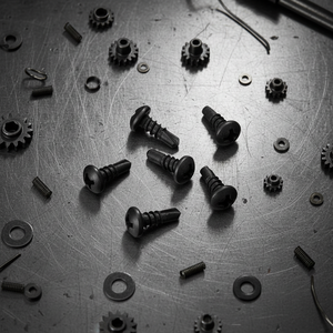 Tornillos de Anclaje para Concreto PDC de Alta Resistencia con Cabeza Plana - Acero al Carbono con Recubrimiento Negro, Accionamiento Phillips, Grado 4.8 y 6.8, Rosca Estándar - Product Image 1
