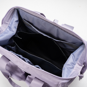 Sac à langer imperméable en polyester lavande de 7 pouces avec 2-3 compartiments, organisateur à fermeture éclair, sac à dos fourre-tout pour les voyages et le transport quotidien - Product Image 6