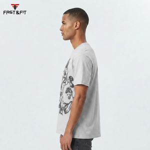 Custom Printed 100% Cotton Top Quality Plain Short Sleeve Eco-Friendly Breathable Loose Fit Mens T-Shirt - Product Image 6