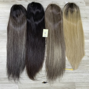 High Quality Customized Full Cuticles Aligned Bleached Knots Vietnamese Human <b>Hair</b> Wigs Straight Swiss 5x5 HD Lace Front Wigs - Product Image 6