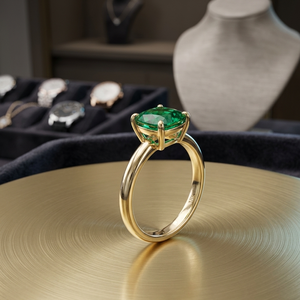 Dainty Green Onyx <b>Ring</b> 8mm Cushion Cut 925 Sterling Silver Gold Plated Simple Gift <b>Ring</b> Fine Jewelry At Wholesale Price - Product Image 1