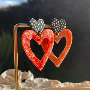 Pendientes de Resina Negro Intenso, Pendientes de Resina de Color Sólido, Pendientes de Resina con Acabado Liso, Artículo de Venta al por Mayor de Fábrica Personalizado, Utiliza Resina - Product Image 1