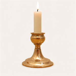 Antique Gold Finish Pure <b>Brass</b> Taper Candle <b>Holder</b> - Vintage Victorian Style Metal <b>Candlestick</b> for Wedding Centerpieces - Product Image 5