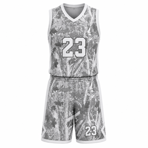 Conjunto de Uniforme de Baloncesto Sublimado Personalizado para Hombres, Jóvenes y Equipos Profesionales, Camisetas y Pantalones Cortos Transpirables que Absorben la Humedad - Product Image 1