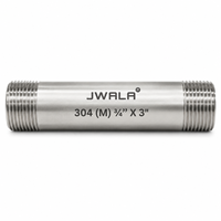Raccord de tuyau en acier inoxydable 304 résistant à la corrosion, filetage mâle 3/4 pouce, connecteur 3 pouces pour applications eau, huile et fluides