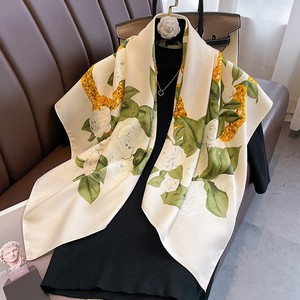 Élégant foulard carré en satin de soie 100% pour femme, uni, multifonctionnel, accessoire de mode toutes saisons, musulman - Product Image 6