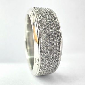 Bague en platine PT950 avec diamant rond de laboratoire de 1,25 carat, certifiée IGI, micro-pavée, alliance pour homme - Product Image 6