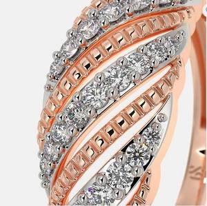 Bague de fiançailles classique unisexe AMBER JEWELS en or blanc 18 carats massif plaqué rhodium, taille cœur, sertie de griffes, certifiée IGI - Product Image 3