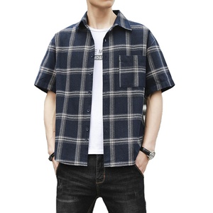100% Cotton Flannel <b>Half</b> <b>Shirt</b> for Men's Fashionable Casual Wear Wholesale OEM Export Oriented Quality Logo New Year New - Product Image 5