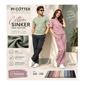 Tissu en coton 100% le plus vendu, 220-230 GSM, doux, extensible, léger, tricoté, pour t-shirts et vêtements, en vente - Product Image 1