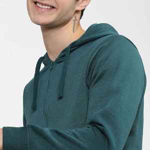 Sudadera con Capucha para Hombre, Tejida, Corte Regular, Color Sólido, Informal, para Otoño, Manga Larga, con Bolsillos, Transpirable - Product Image 5