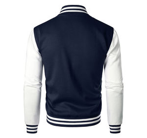 Veste de baseball formelle en toile enduite de luxe personnalisée pour hommes, style universitaire, avec couleurs personnalisées - Product Image 2