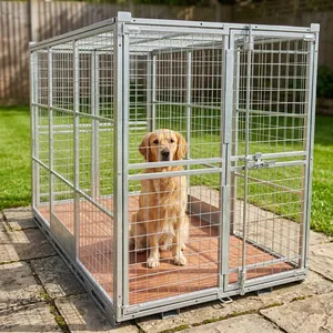 Recinto para Perros de Acero Inoxidable, Rectangular, Galvanizado, Malla de Alambre para Jardín, Corral para Mascotas, Resistente a la Oxidación, Valla Exterior de Estilo Moderno - Product Image 1