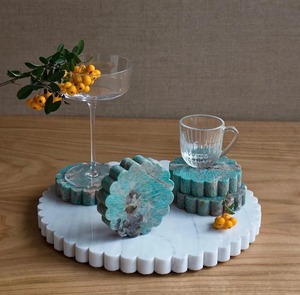 Premium Marble Table Coasters Smooth Finish Beverage Coaster Set for Dining and Office Use - Product Image 5