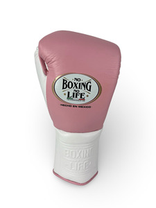 Gants de boxe professionnels No Boxing No Life en cuir crème et or, fabriqués au Mexique, équipement de sparring haute performance - Product Image 3