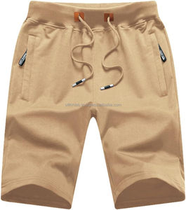 Shorts Bermuda en Coton Blanc pour Homme, Taille Élastiquée avec Cordon, Poches Décontractées, Couleur Unie, Taille Mi-Haute, Tissu Tricoté Respirant - Product Image 5