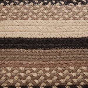 Alfombra Ovalada de Yute Trenzado Estilo Rústico con Base Antideslizante para Sala de Estar, Diseño a Rayas, Pelo Plano - Product Image 6