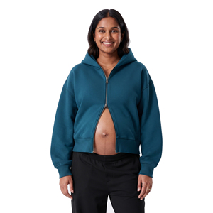 Sudadera de Maternidad para Uso Diario, Sudadera de Maternidad de Manga Larga para Mujer, Sudadera de Embarazo con Cierre para Invierno - Product Image 1