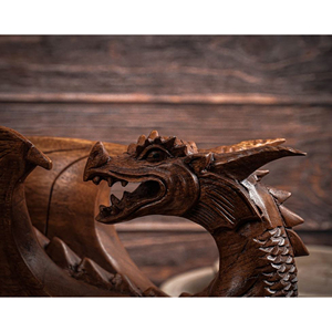 Dragón de Madera Premium, Regalo Coleccionable, Estilo Chino, Estatua de Dragón Decorativa, Escultura de Dragón Hecha a Mano, Artesanía en Madera - Product Image 1