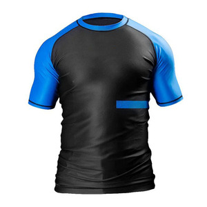Maillot de compression MMA pour hommes, Rash Guard BJJ, logo personnalisé, fabricant OEM - Product Image 1