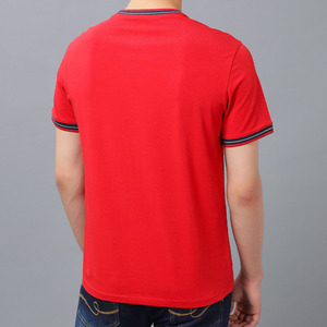 เสื้อยืดคอกลมทรงหลวมโอเวอร์ไซส์สำหรับผู้ชาย ขายส่ง คอริบตัดสี ผ้าฝ้าย สตรีทแวร์ รับผลิตแบบ OEM สกรีนโลโก้ เสื้อยืดพื้นฐานสำหรับฤดูร้อน - Product Image 3